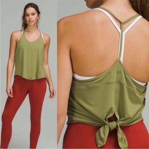 Lululemon Modal-Silk Yoga Tank Top Sz 2 Bronze Green 31